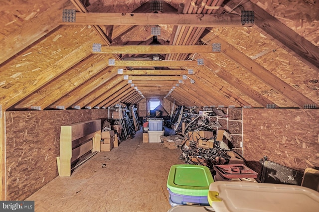 view of attic