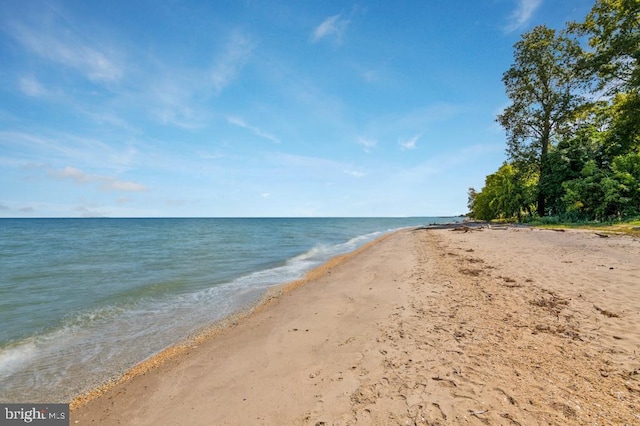 property view of water with a view of the beach