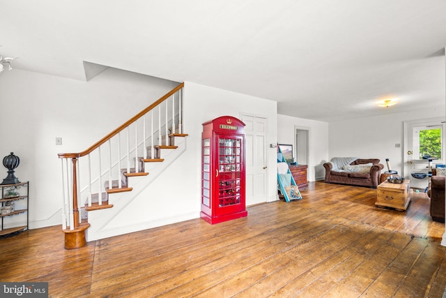 living room featuring hardwood / wood-style floors