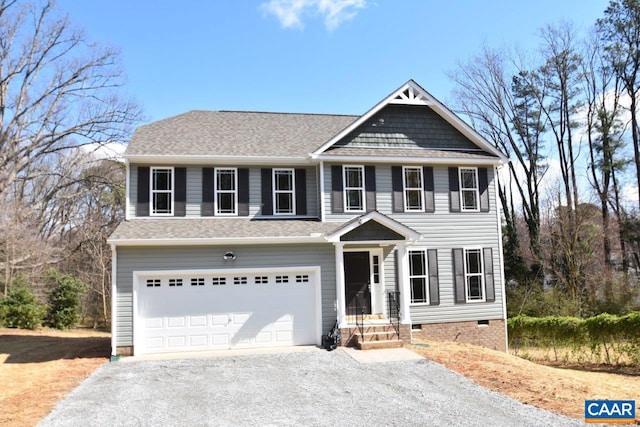 view of front of home featuring a garage