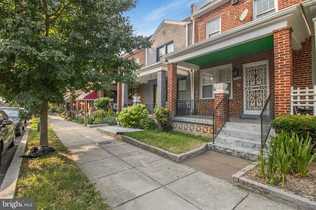 exterior space with covered porch