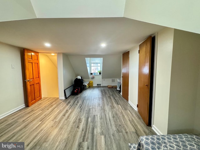 interior space with light wood-type flooring