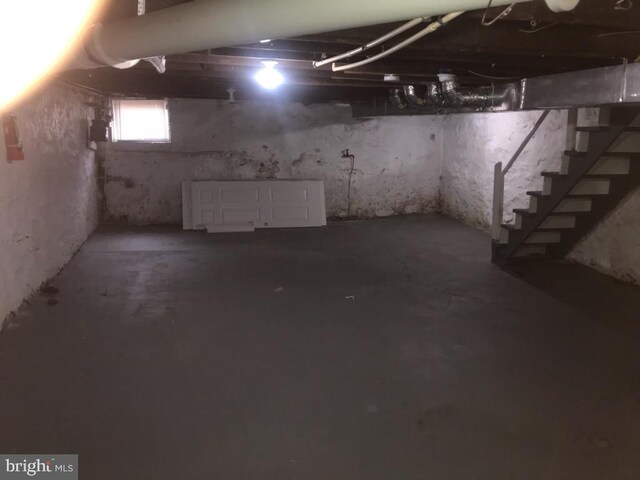 603 Allendale St, Baltimore, MD 21229 - below grade area featuring stairs