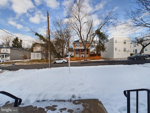 view of snowy yard