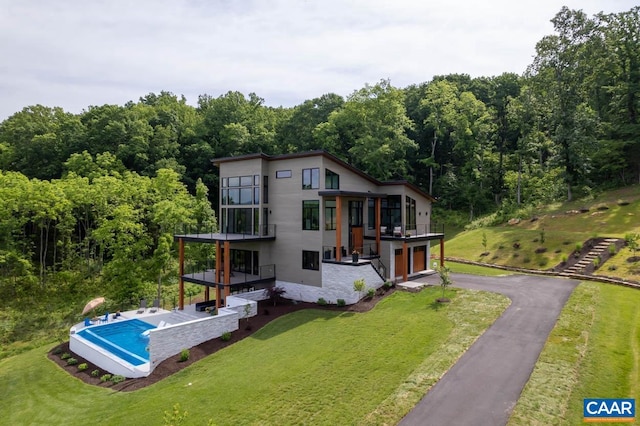 225 Cherry Ridge Ln, Lexington, VA 24450 - back of property with a yard