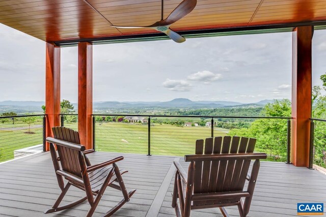 225 Cherry Ridge Ln, Lexington, VA 24450 - wooden deck featuring a mountain view