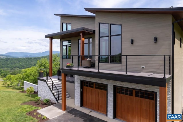 225 Cherry Ridge Ln, Lexington, VA 24450 - view of property exterior with a mountain view and a garage