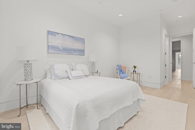 bedroom featuring wood-type flooring