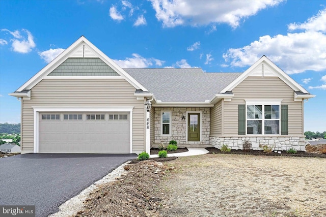 view of front facade with a garage