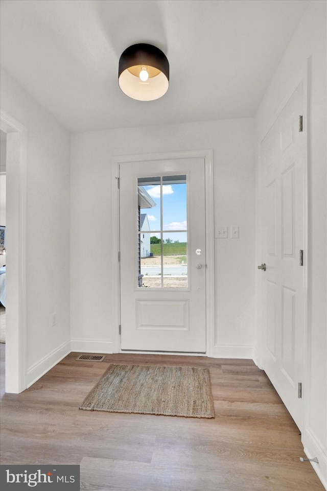 interior space featuring light wood-type flooring