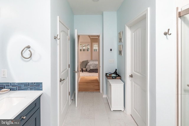 bathroom with vanity