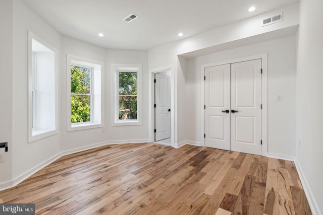 interior space featuring light hardwood / wood-style flooring