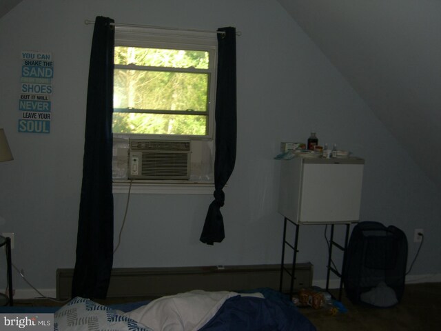 30087 Cross Woods Dr, Mechanicsville, MD 20659 - bedroom featuring vaulted ceiling and cooling unit