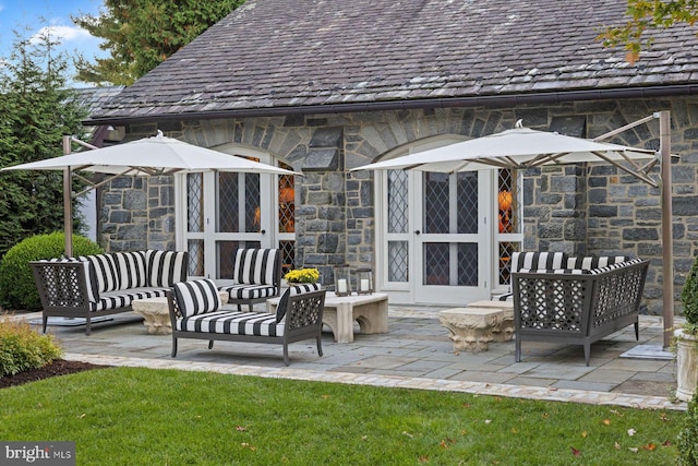 view of patio / terrace with an outdoor hangout area