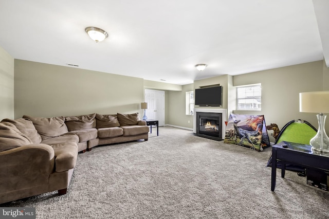 view of carpeted living room