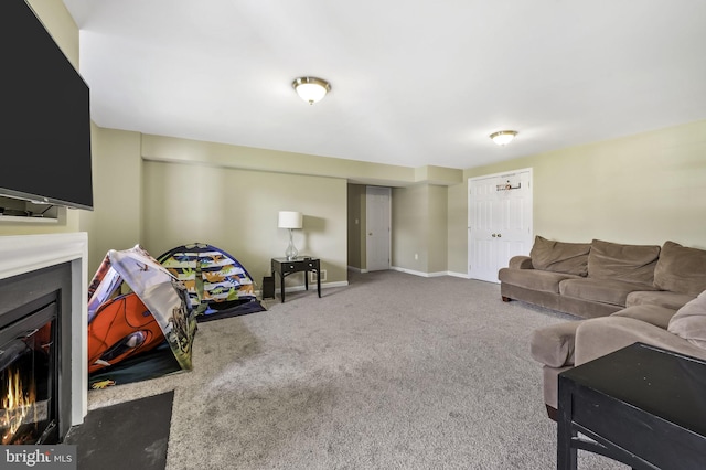 view of carpeted living room