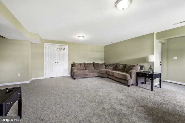 view of carpeted living room