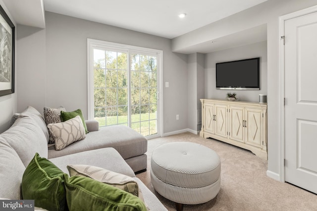 view of carpeted living room