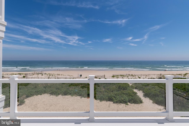 water view featuring a beach view