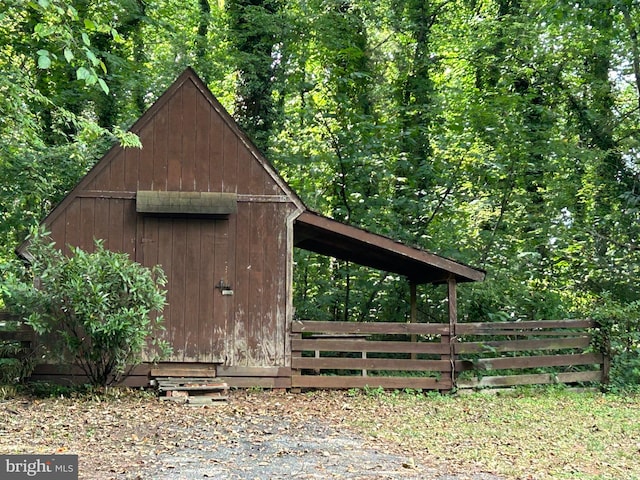 view of outbuilding