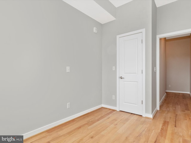 empty room featuring light hardwood / wood-style flooring