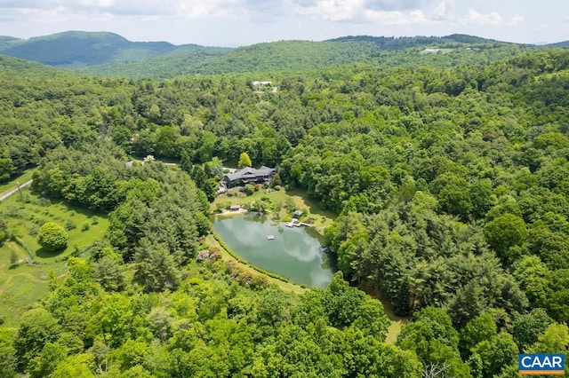 174 Sarvisberry Ln SW, Floyd, VA 24091 - aerial view of a heavily wooded area and a water and mountain view
