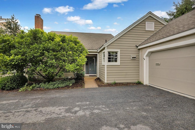 view of front facade with a garage