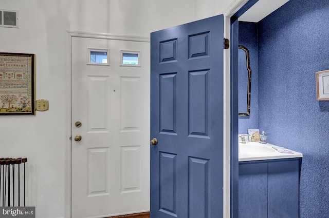 foyer with sink