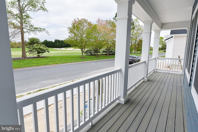 view of wooden terrace