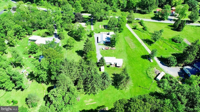 bird's eye view featuring a rural view