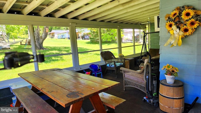 sunroom featuring a healthy amount of sunlight