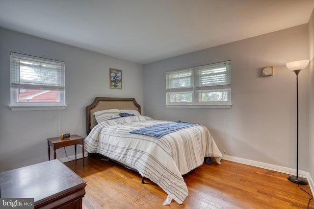 bedroom featuring hardwood / wood-style floors