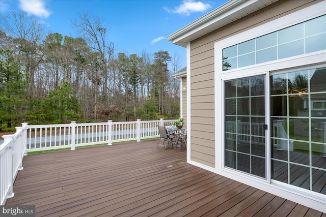 view of wooden terrace