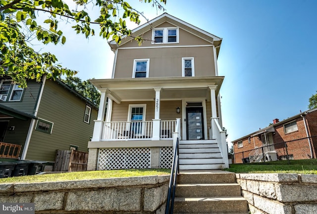 view of front of house with a porch