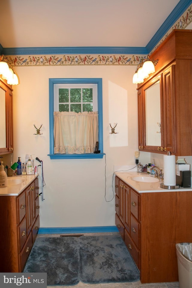 bathroom with vanity