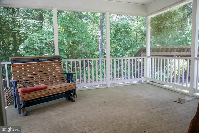 view of sunroom