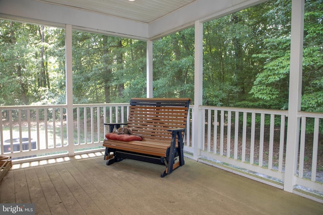 view of sunroom / solarium