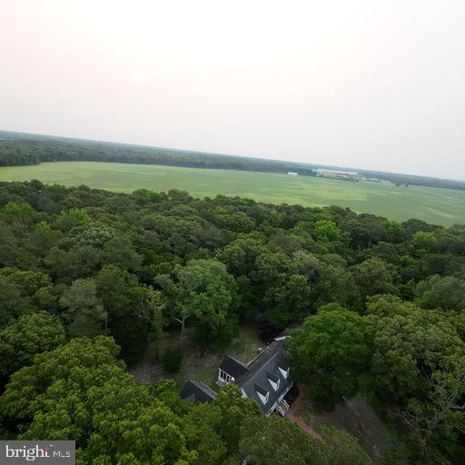 drone / aerial view with a rural view