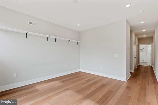 empty room featuring light hardwood / wood-style floors