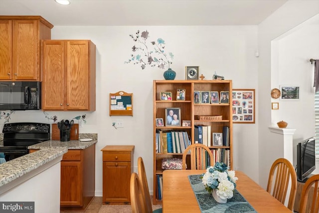 view of tiled dining area