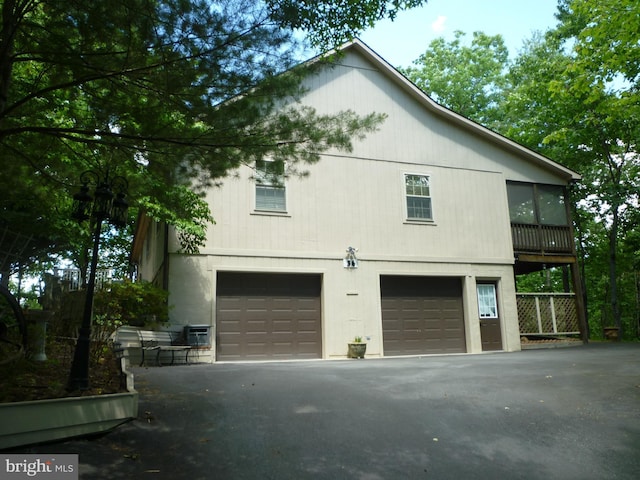 view of home's exterior featuring a garage