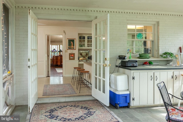 interior space with french doors