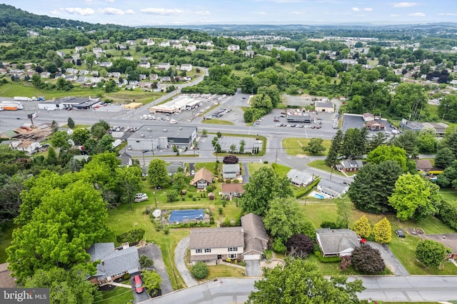 aerial view featuring a residential view