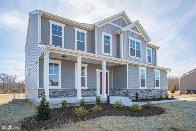 craftsman house featuring covered porch