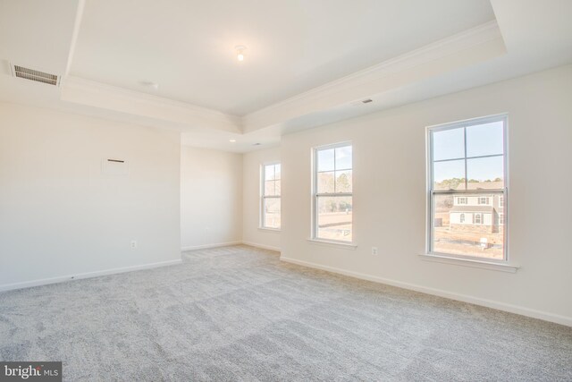 2107 Warrenton Rd, Fredericksburg, VA 22406 - spare room with a raised ceiling, crown molding, carpet flooring, and baseboards