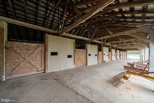 view of horse barn