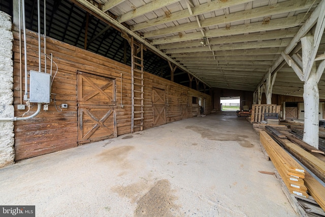 view of horse barn