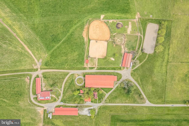 drone / aerial view featuring a rural view