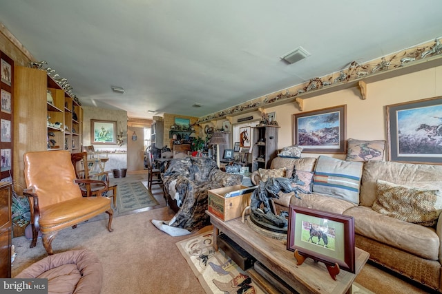 view of carpeted living room