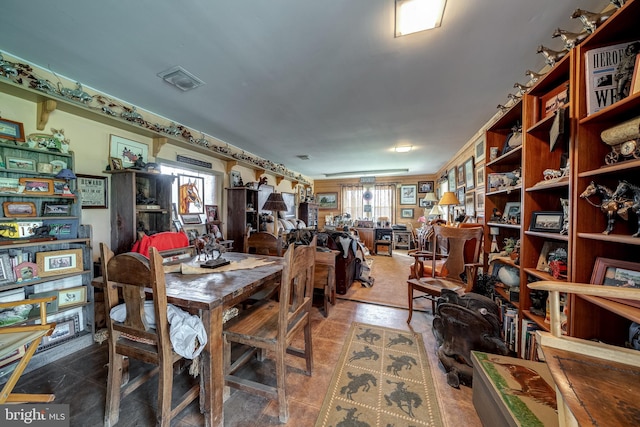 view of tiled dining room